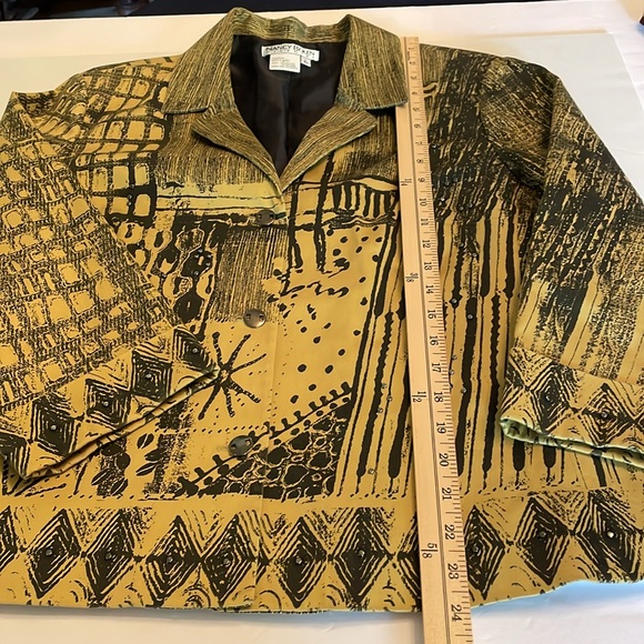 Nancy Bolen Jacket City Girl Jacket Boxy Cropped Abstract Retro Jacket - Picture 10 of 12